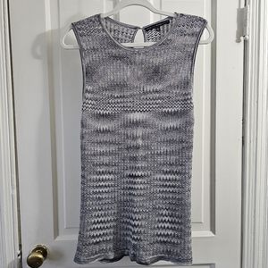 Women's Black and White Blouse, Large